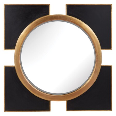 Elk Home Black / Gold Coined Regency 36in.H X 36in.W Beveled Circular Mirror 985-004